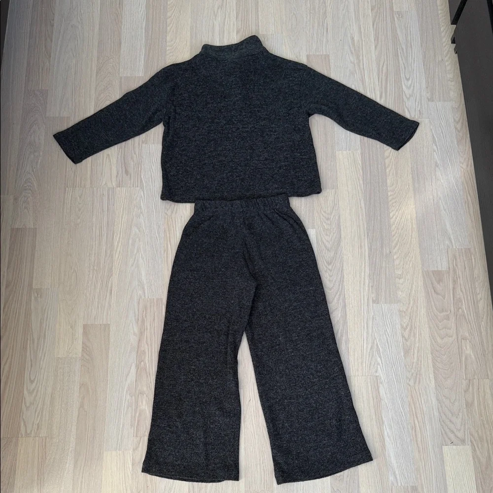Zara Cozy Black gray Kids Set costume